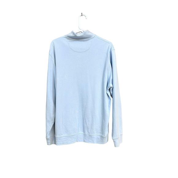Vineyard Vines Light Blue 1/4 Zip Long Sleeve Cotton Pullover Sweater Men Large - Picture 2 of 8